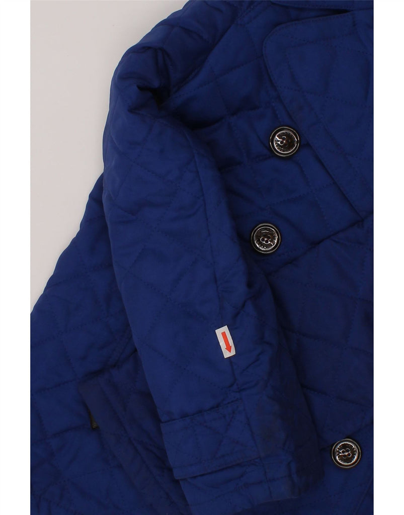 BURBERRY Girls Padded Pea Coat 6-7 Years Blue Polyester Vintage Burberry and Second-Hand Burberry from Messina Hembry 
