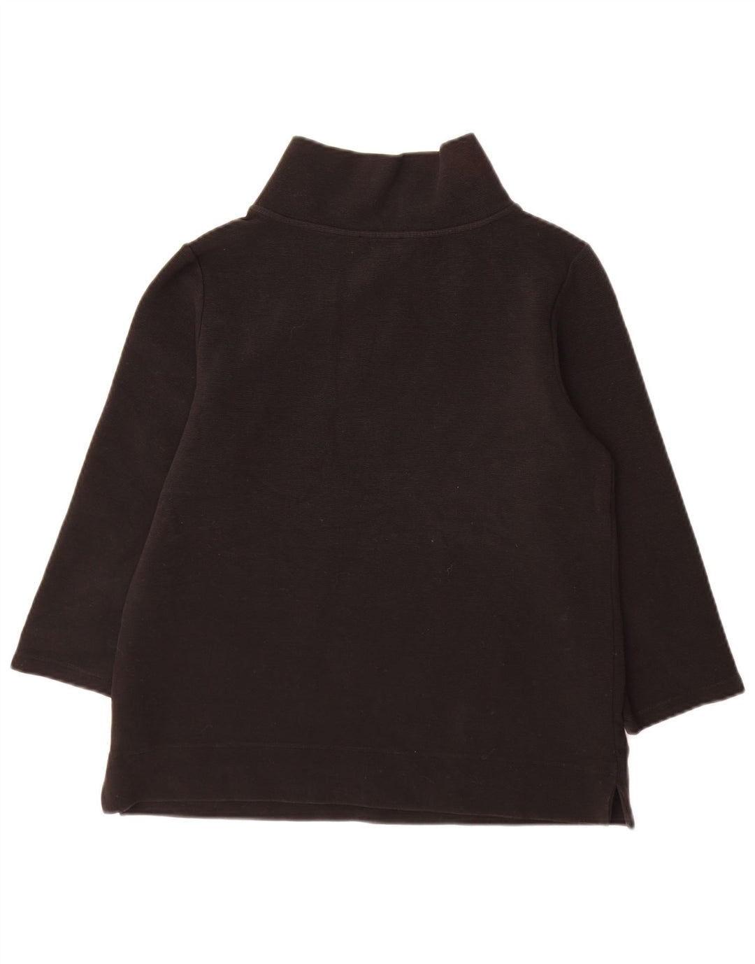 Hobbs Womens Top 3/4 Sleeve UK 14 Medium Black Cotton