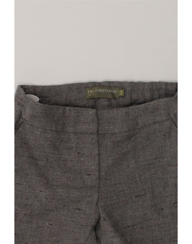 TRUSSARDI JUNIOR Girls Slim Chino Trousers 3-4 Years W20 L13  Grey | Vintage Trussardi Junior | Thrift | Second-Hand Trussardi Junior | Used Clothing | Messina Hembry 