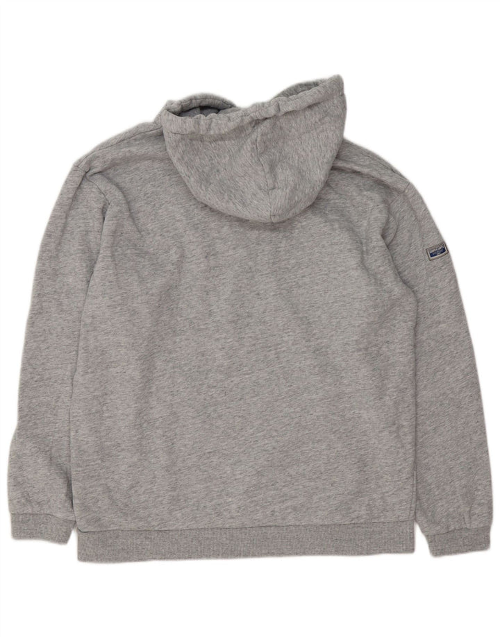 Superdry Mens Graphic Hoodie Jumper Medium Grey Flecked Cotton