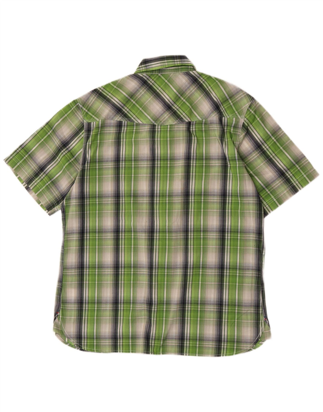Berghaus Mens Short Sleeve Shirt Large Green Check Polyester