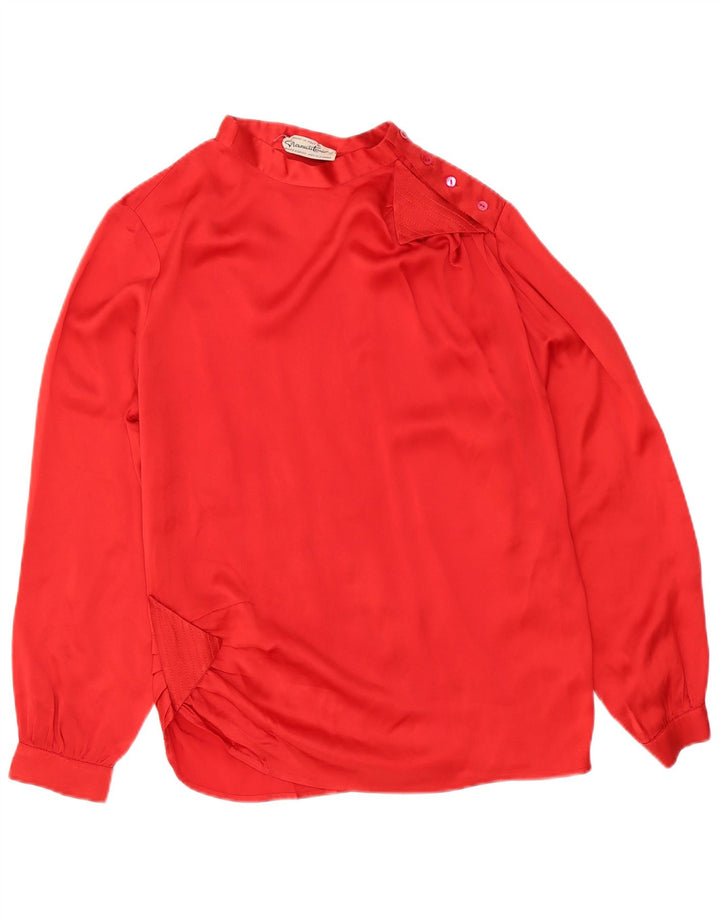 Vintage Womens Long Sleeve Blouse Top IT 42 Medium Red
