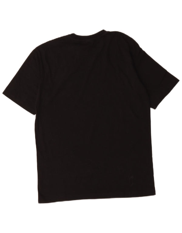 Fila Mens T-Shirt Top Small Black Cotton