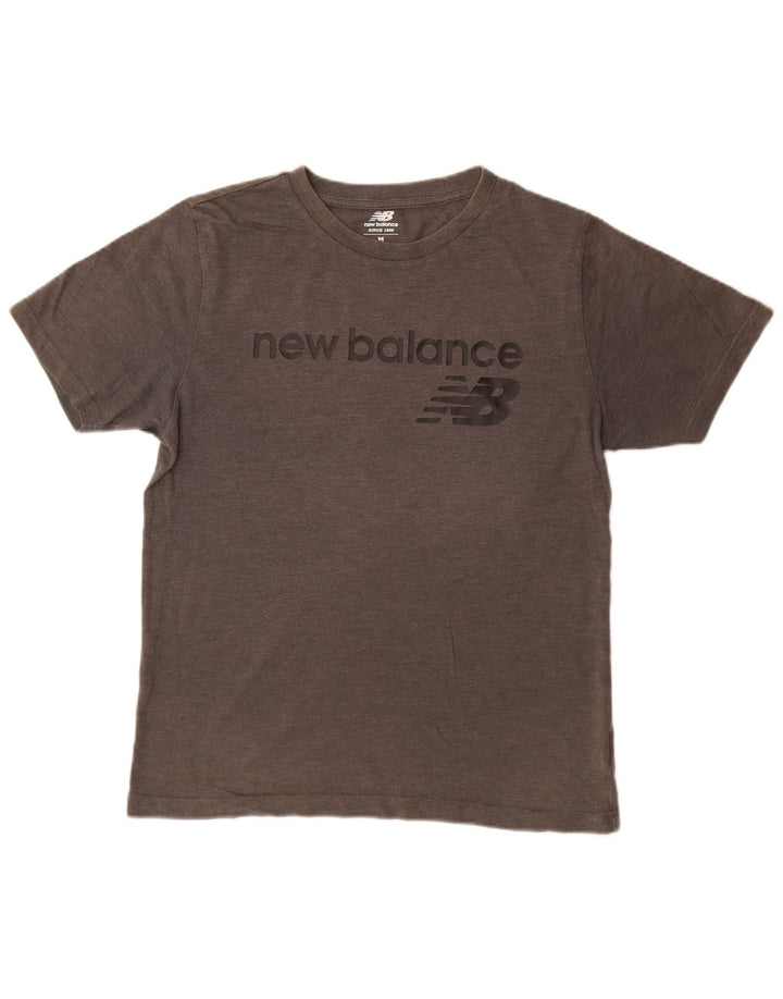 New Balance Mens Graphic T-Shirt Top Medium Grey