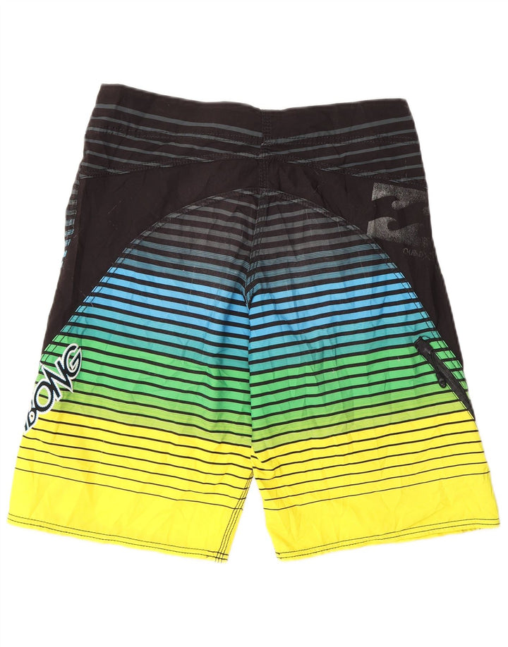 Billabong Boys Graphic Swimming Shorts 13-14 Years Multicoloured Striped