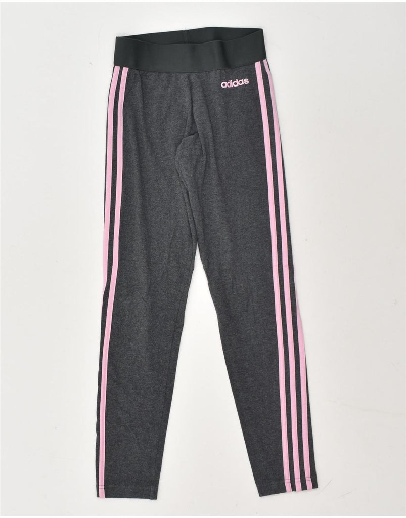 ADIDAS Womens Leggings UK 4-6 XS Grey Cotton | Vintage Adidas | Thrift | Second-Hand Adidas | Used Clothing | Messina Hembry 