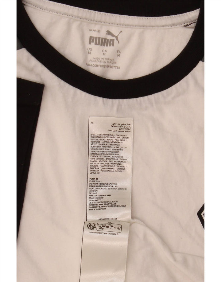 Puma Mens Borussia Mönchengladbach Graphic T-Shirt Top Medium White