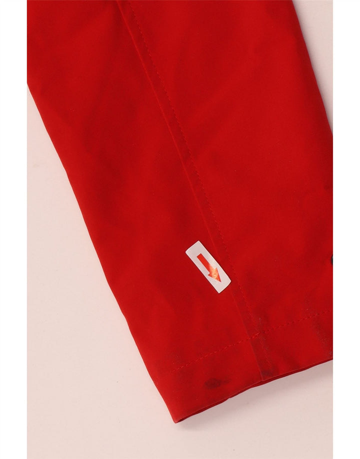 Calvin Klein Womens Hooded Parka Jacket UK 10 Small Red Polyester