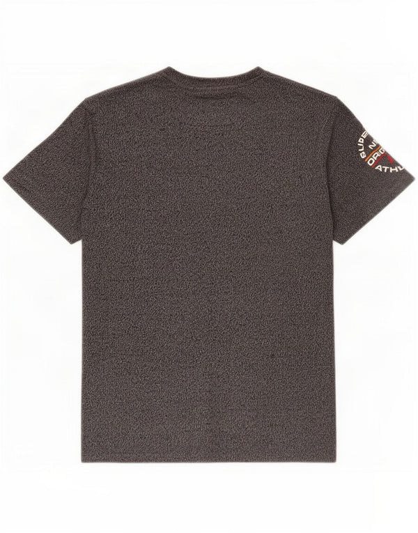 Superdry Mens Graphic T-Shirt Top 2XL Grey Colourblock Cotton