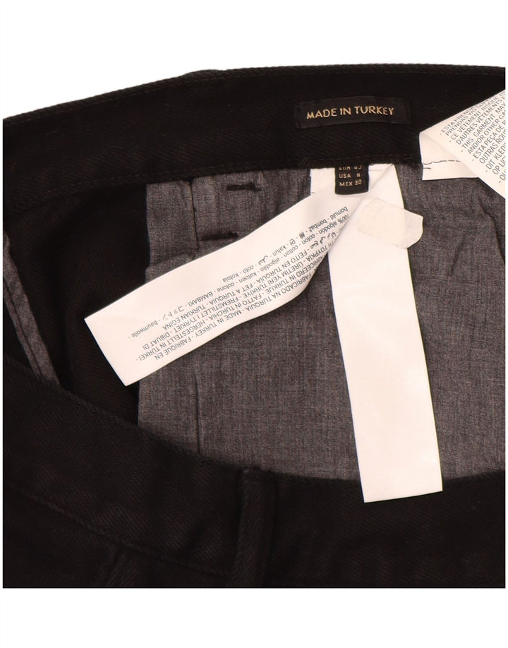 Massimo Dutti Womens High Rise Straight Jeans EU 40 Medium W30 L29 Black