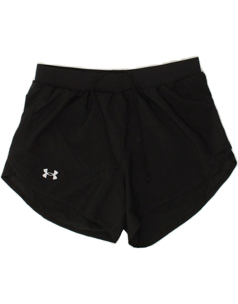 UNDER ARMOUR Womens Heat Gear Sport Shorts UK 8 Small Black | Vintage Under Armour | Thrift | Second-Hand Under Armour | Used Clothing | Messina Hembry 