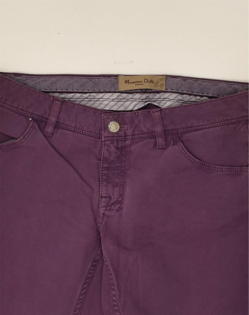 MASSIMO DUTTI Womens Slim Casual Trousers W30 L34 Purple Cotton | Vintage Massimo Dutti | Thrift | Second-Hand Massimo Dutti | Used Clothing | Messina Hembry 