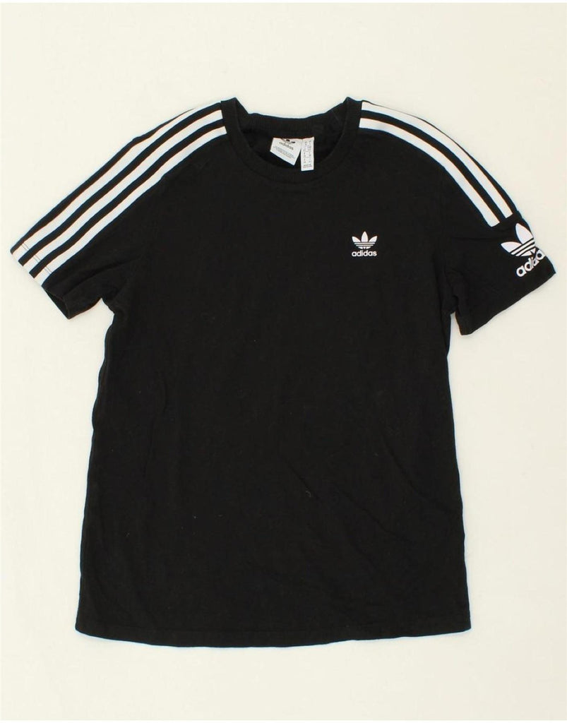 ADIDAS Womens T-Shirt Top UK 10 Small Black Cotton Vintage Adidas and Second-Hand Adidas from Messina Hembry 