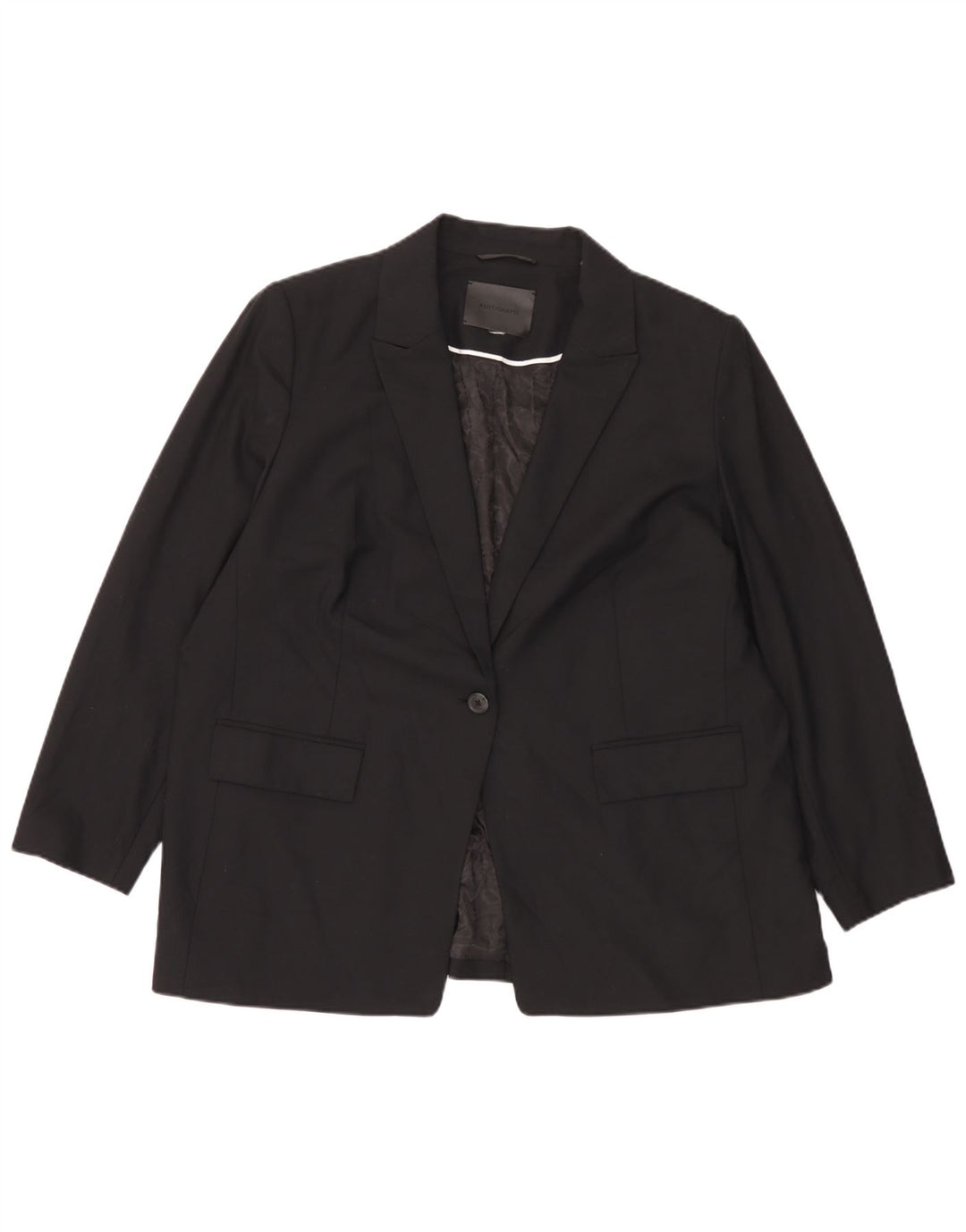 Marks & Spencer Womens Autograph 1 Button Blazer Jacket UK 18 XL Black