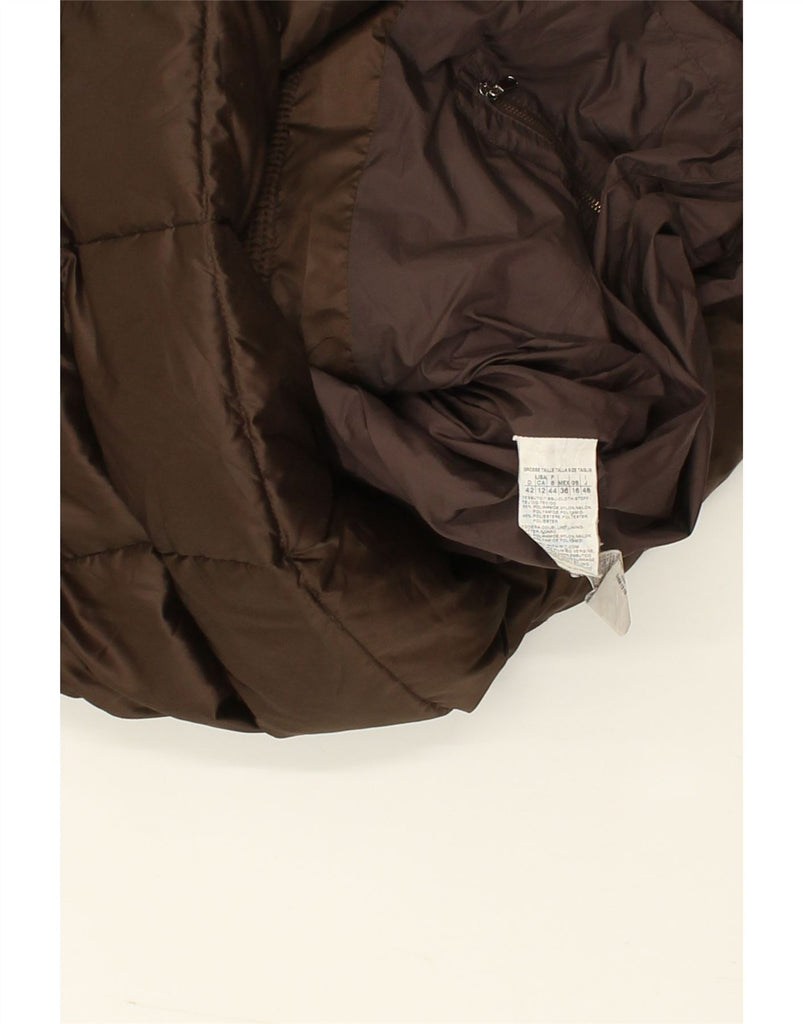 MARELLA Womens Hooded Padded Coat UK 16 Large Brown Nylon | Vintage Marella | Thrift | Second-Hand Marella | Used Clothing | Messina Hembry 