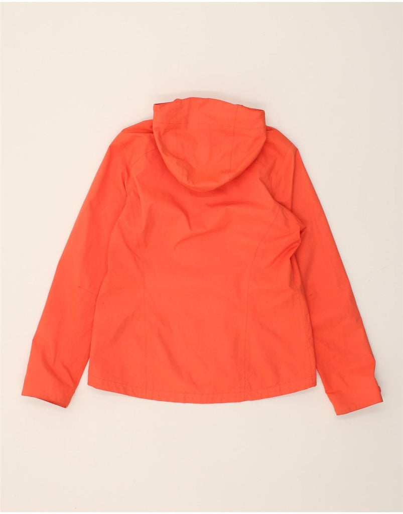 JACK WOLFSKIN Womens Hooded Rain Jacket UK 12 Medium  Orange Polyester | Vintage Jack Wolfskin | Thrift | Second-Hand Jack Wolfskin | Used Clothing | Messina Hembry 