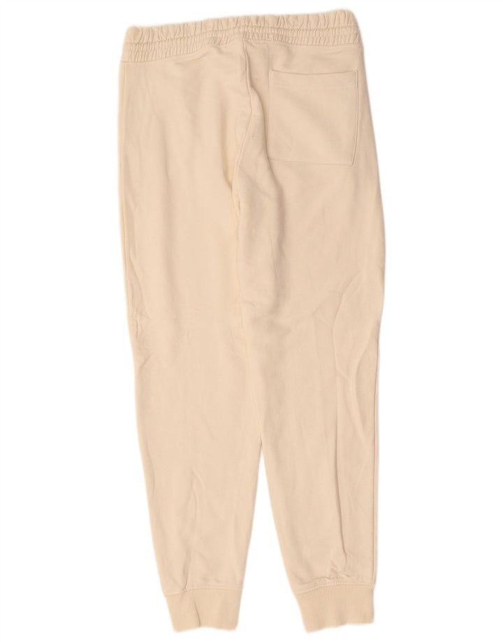 Zara Mens Tracksuit Trousers Joggers Medium  Off White Cotton