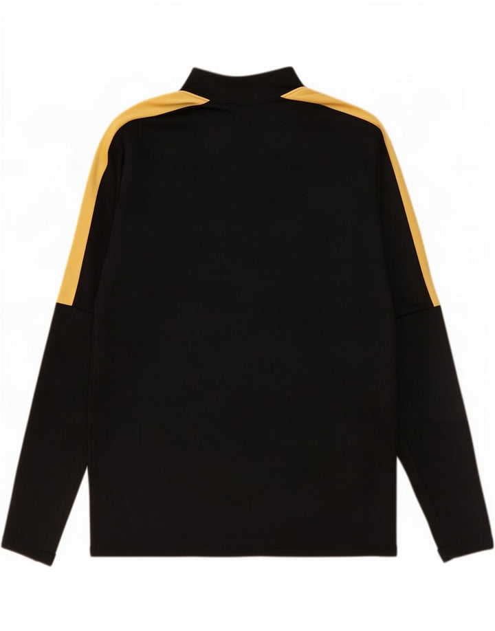 Nike Mens Dri Fit Zip Neck Pullover Tracksuit Top Medium Black Colourblock