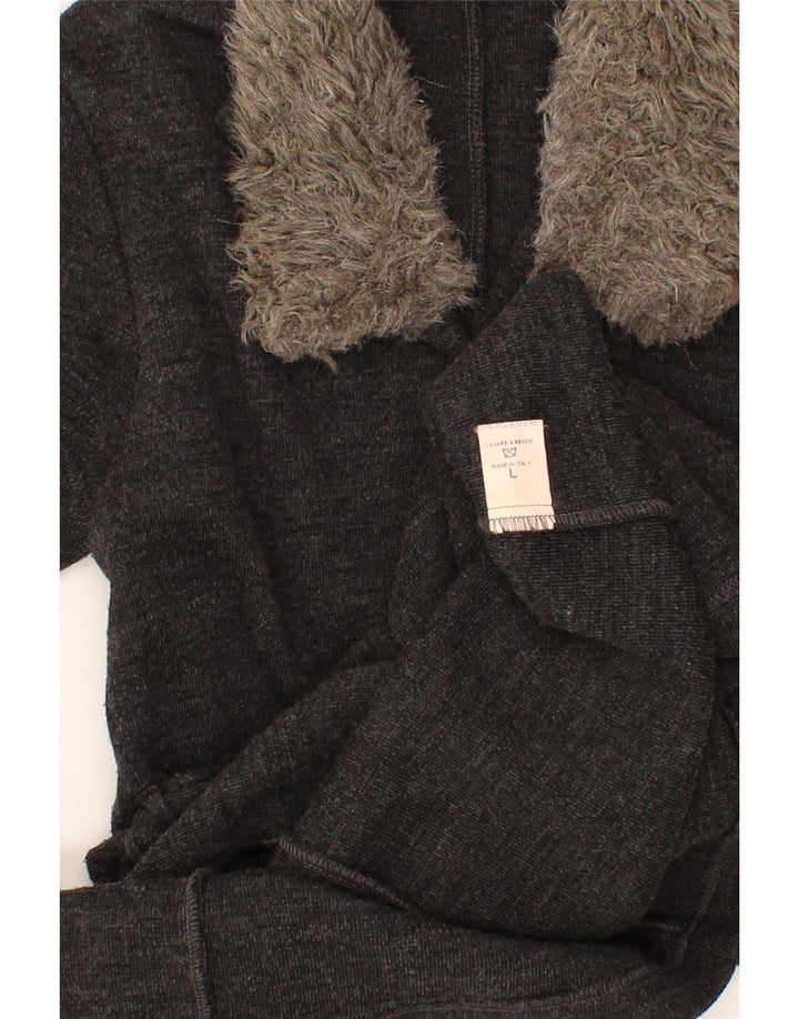 PHEDER Womens Overcoat UK 16 Large Grey Vintage Pheder and Second-Hand Pheder from Messina Hembry 