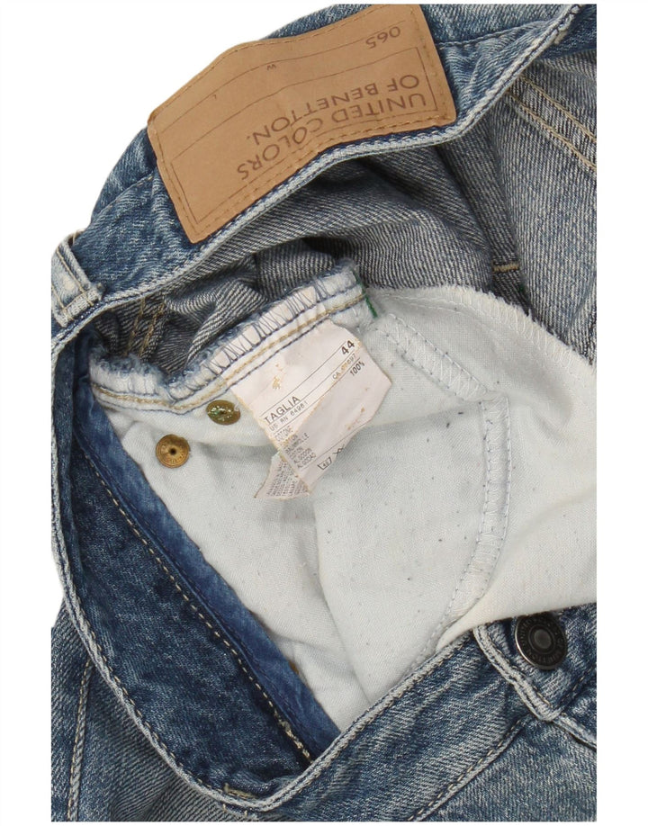 Benetton Womens Bootcut Jeans IT 44 Medium W32 L32 Blue Cotton