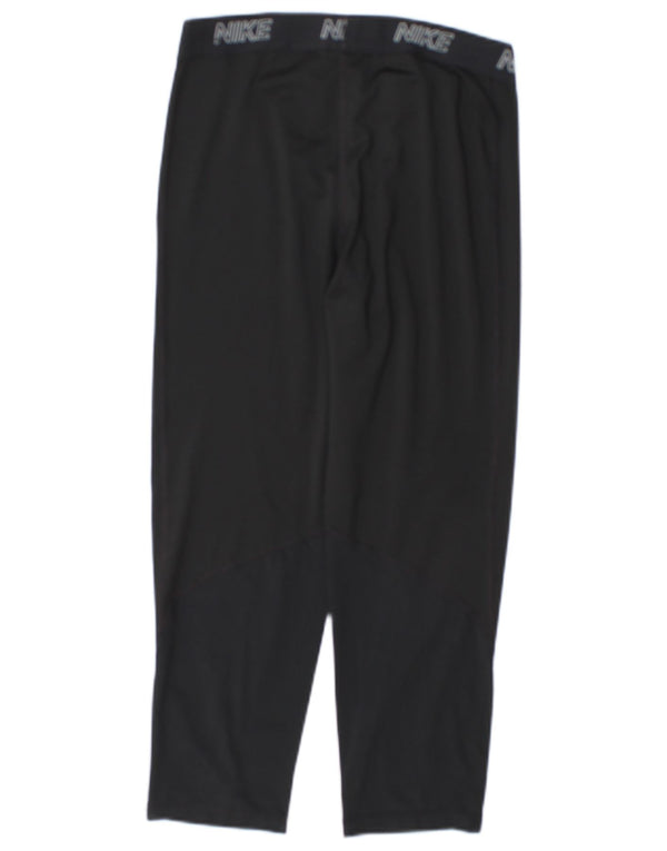 Nike Womens Dri Fit Graphic Capri Leggings UK 14 Large  Black Polyester