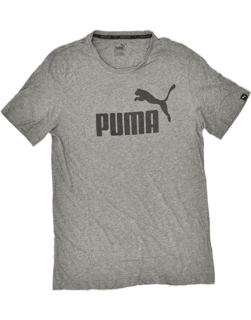 PUMA Mens Graphic T-Shirt Top Medium Grey Cotton | Vintage Puma | Thrift | Second-Hand Puma | Used Clothing | Messina Hembry 