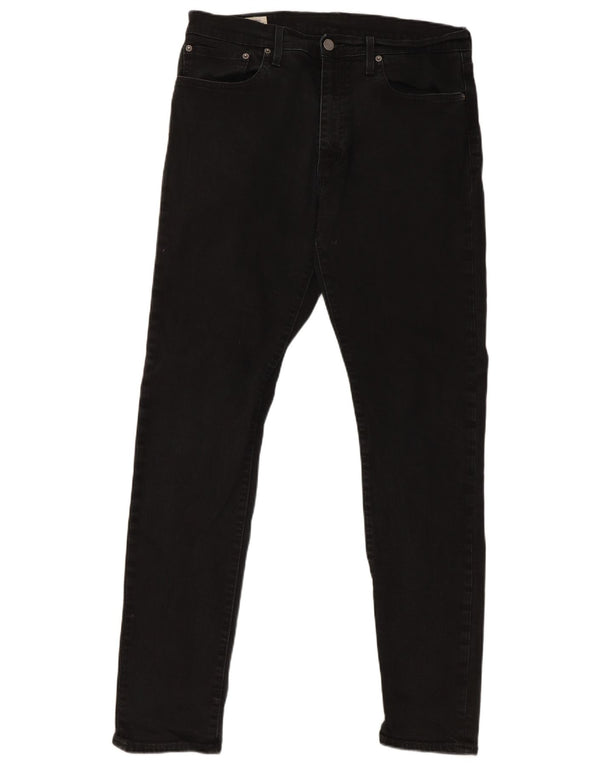 Levi's Mens 512 Slim Tapered Jeans W34 L34 Black Cotton