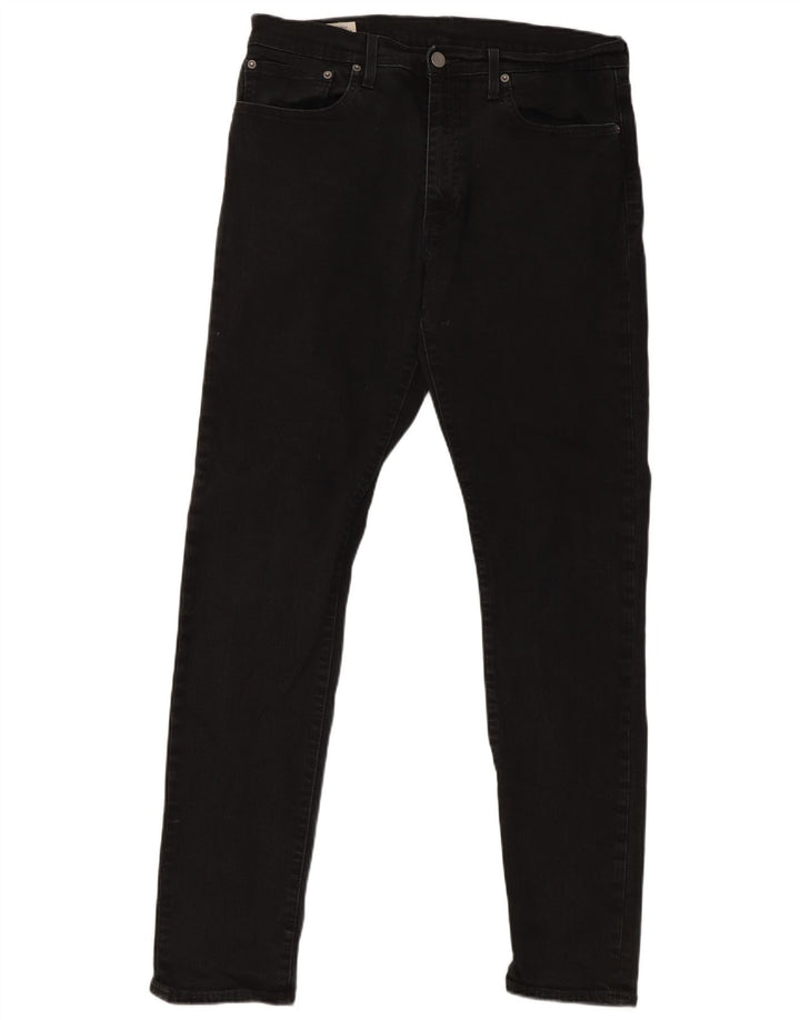 Levi's Mens 512 Slim Tapered Jeans W34 L34 Black Cotton
