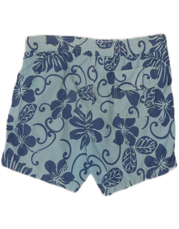 Fred Perry Mens Swimming Shorts Small  Blue Floral Polyamide