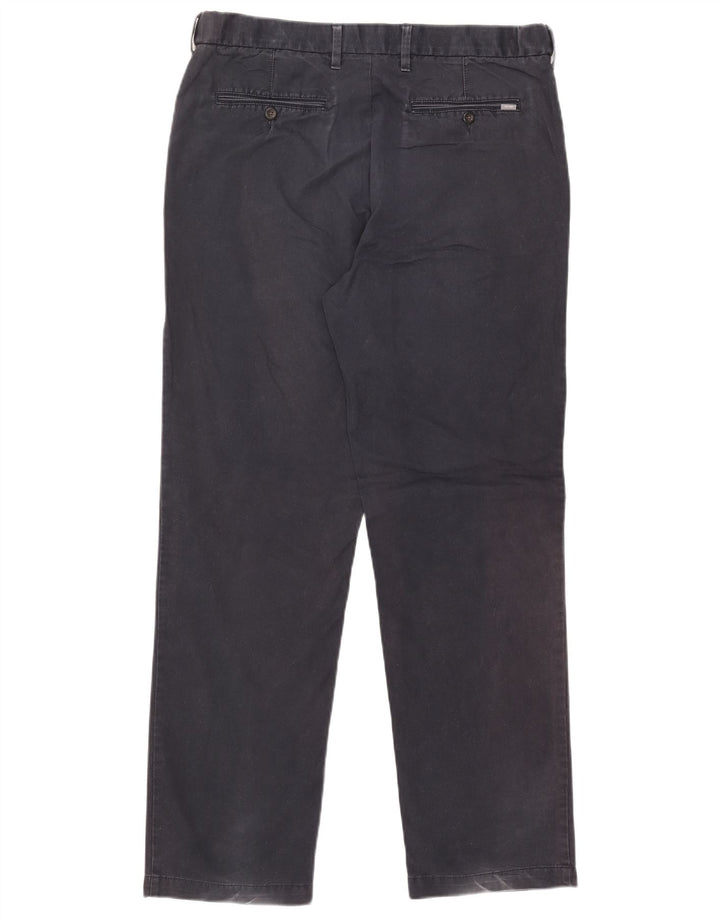 Marks & Spencer Mens Straight Regular Fit Suit Trousers W36 L33 Navy Blue