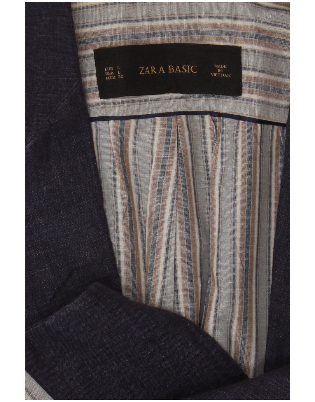 Zara Womens 1 Button Blazer Jacket UK 16 Large Navy Blue