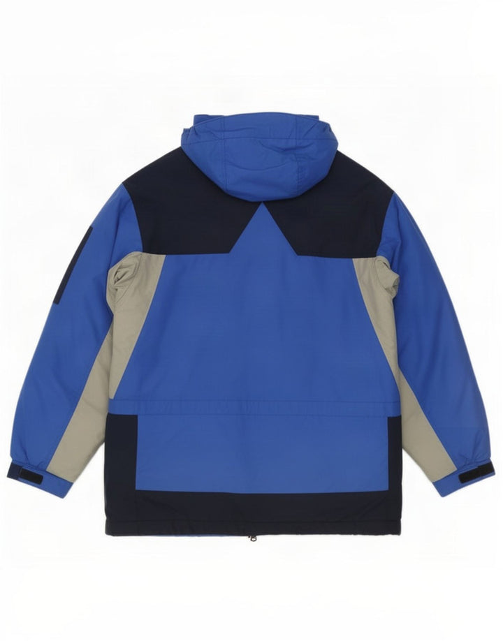 Columbia Mens Hooded Ski Jacket UK 38 Medium Blue Colourblock