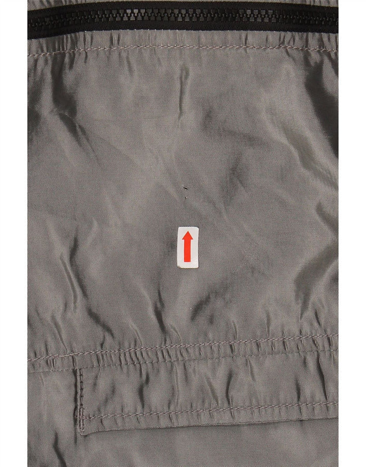REFRIGIWEAR Mens Hooded Bomber Jacket UK 40 Large Grey Polyester