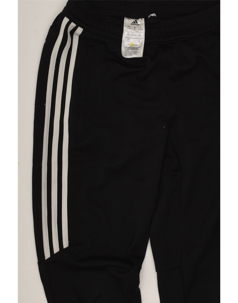 ADIDAS Boys Tracksuit Trousers 11-12 Years Black Polyester | Vintage Adidas | Thrift | Second-Hand Adidas | Used Clothing | Messina Hembry 