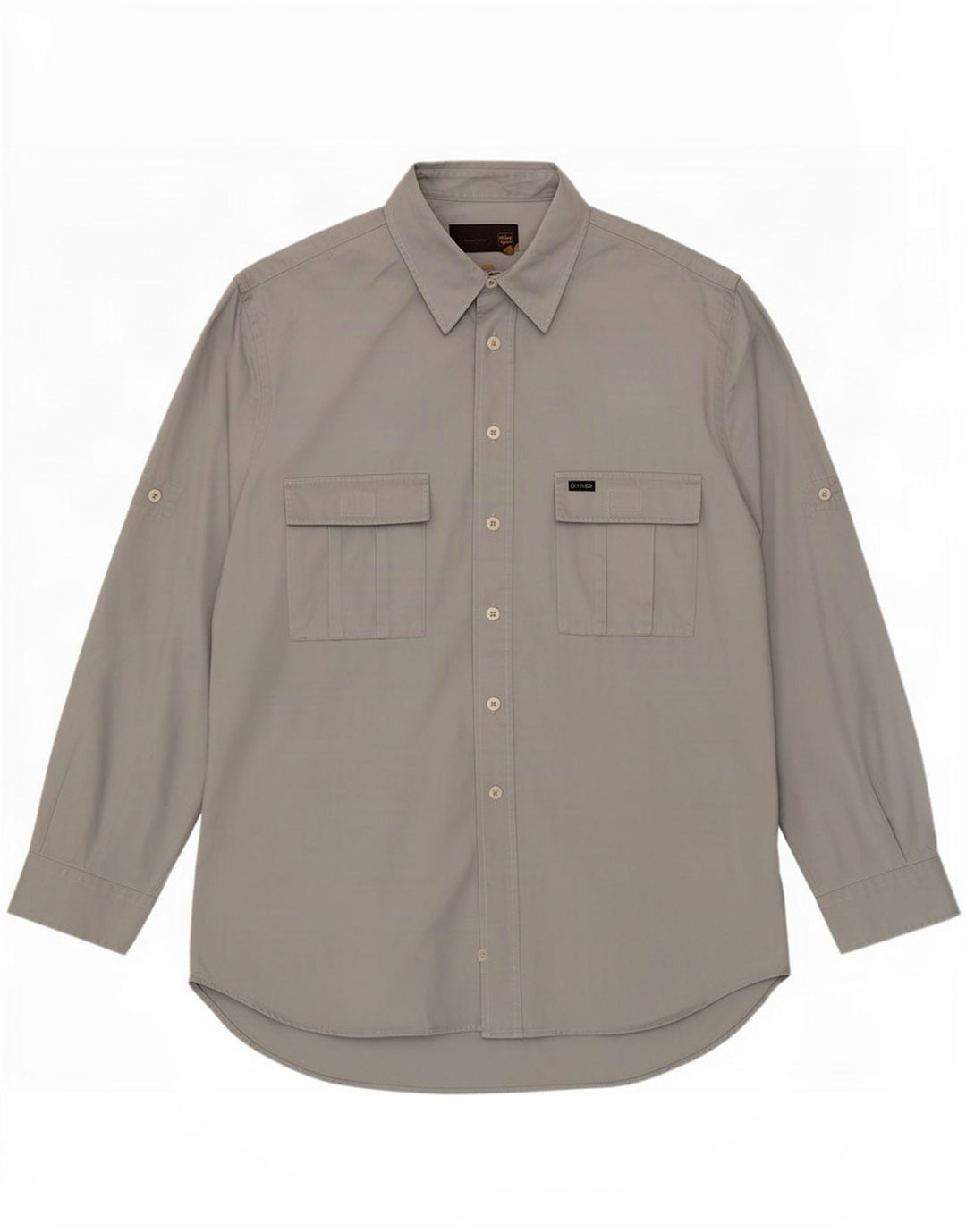 Gas Mens Shirt Large Grey Cotton