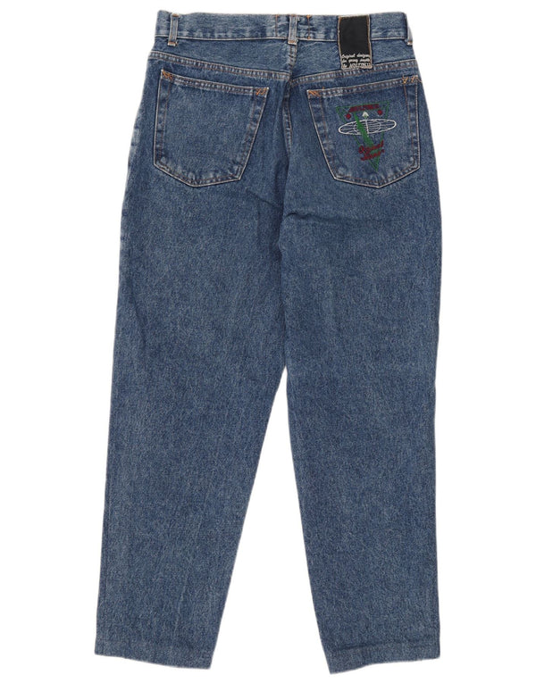 Multiblu Womens High Waist Tapered Jeans IT 48 XL W32 L27 Blue