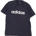 Adidas Mens Graphic T-Shirt Top Medium Navy Blue Cotton