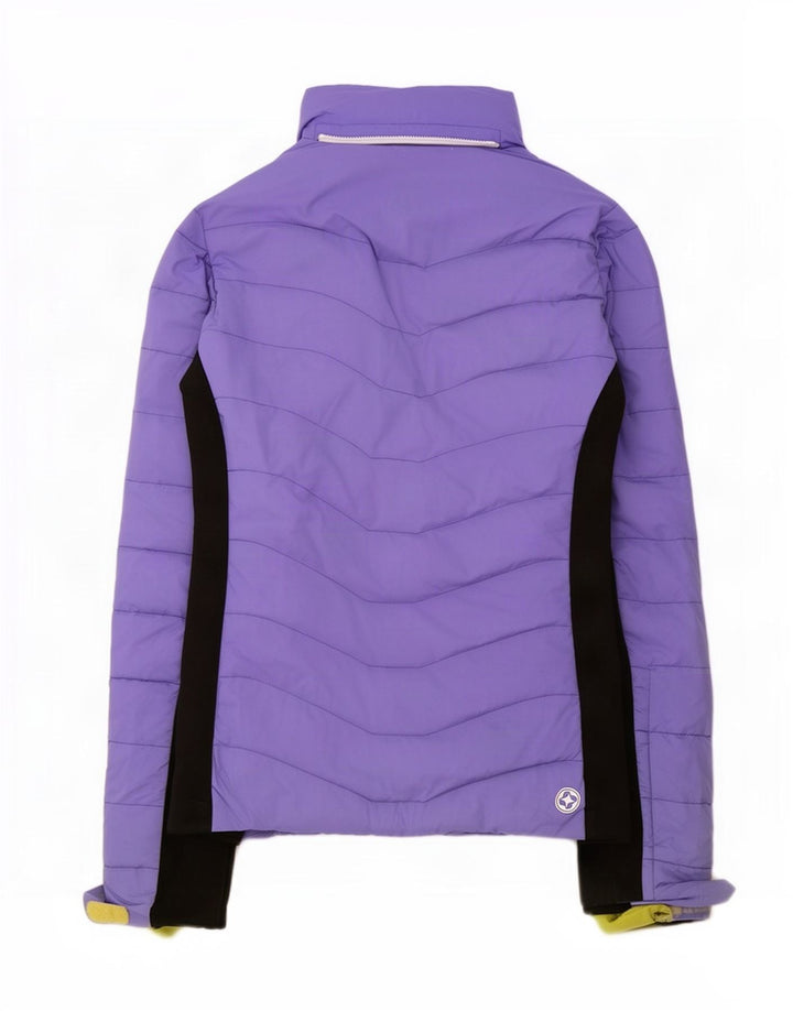 Colmar Womens Padded Ski Jacket IT 44 Medium Purple Colourblock