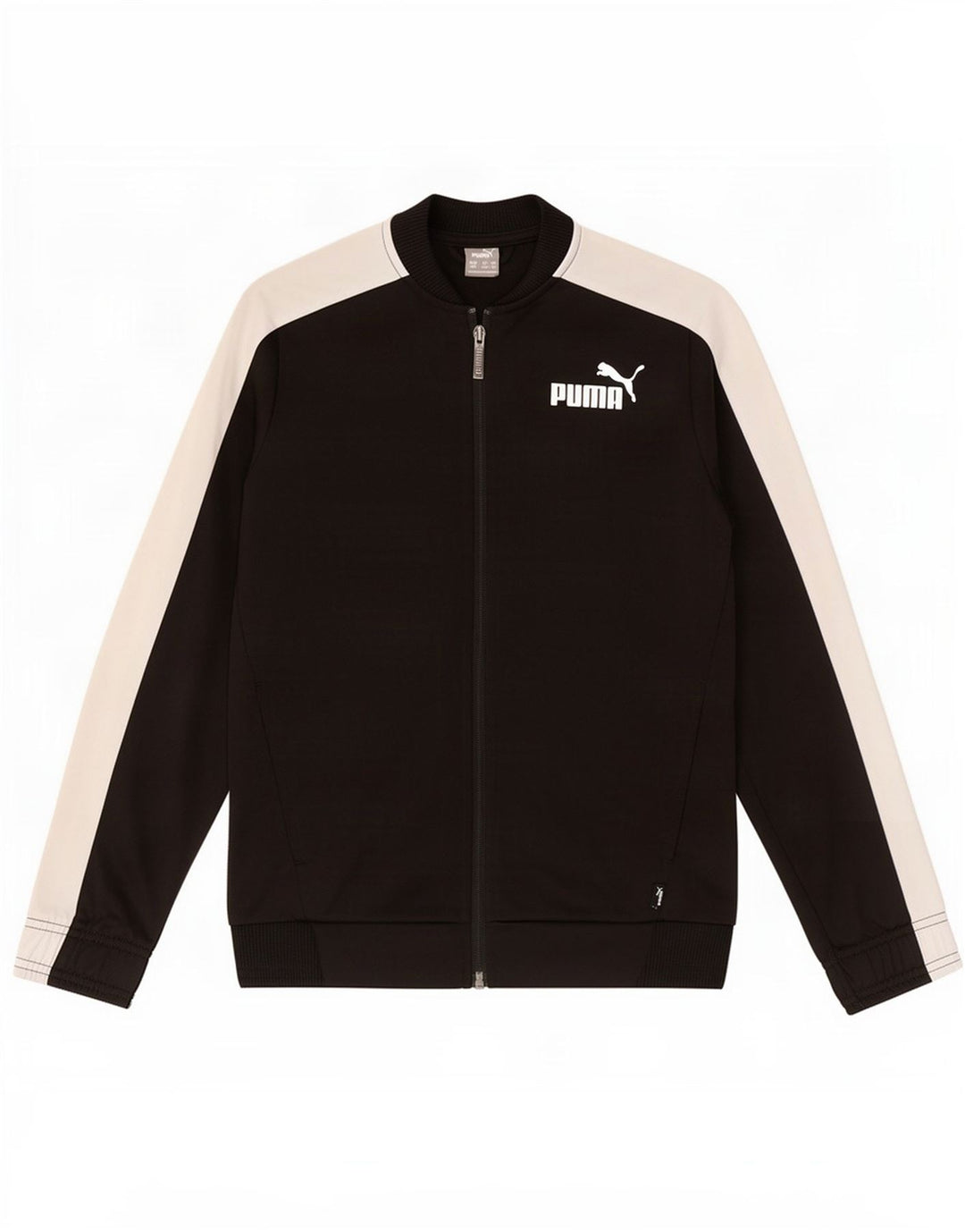 Puma Boys Tracksuit Top Jacket 11-12 Years Black Colourblock Polyester