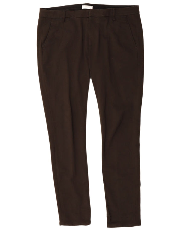 Dondup Mens Skinny Casual Trousers W38 L33 Brown Viscose