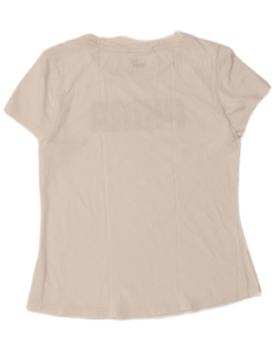 Puma Womens Graphic T-Shirt Top UK 12 Medium White