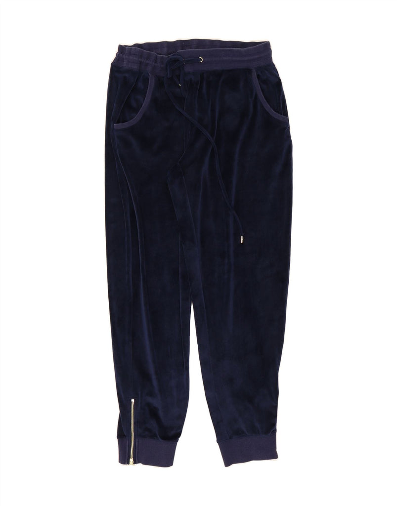MICHAEL KORS Womens Velour Full Tracksuit UK 12 Medium  Navy Blue Vintage Michael Kors and Second-Hand Michael Kors from Messina Hembry 