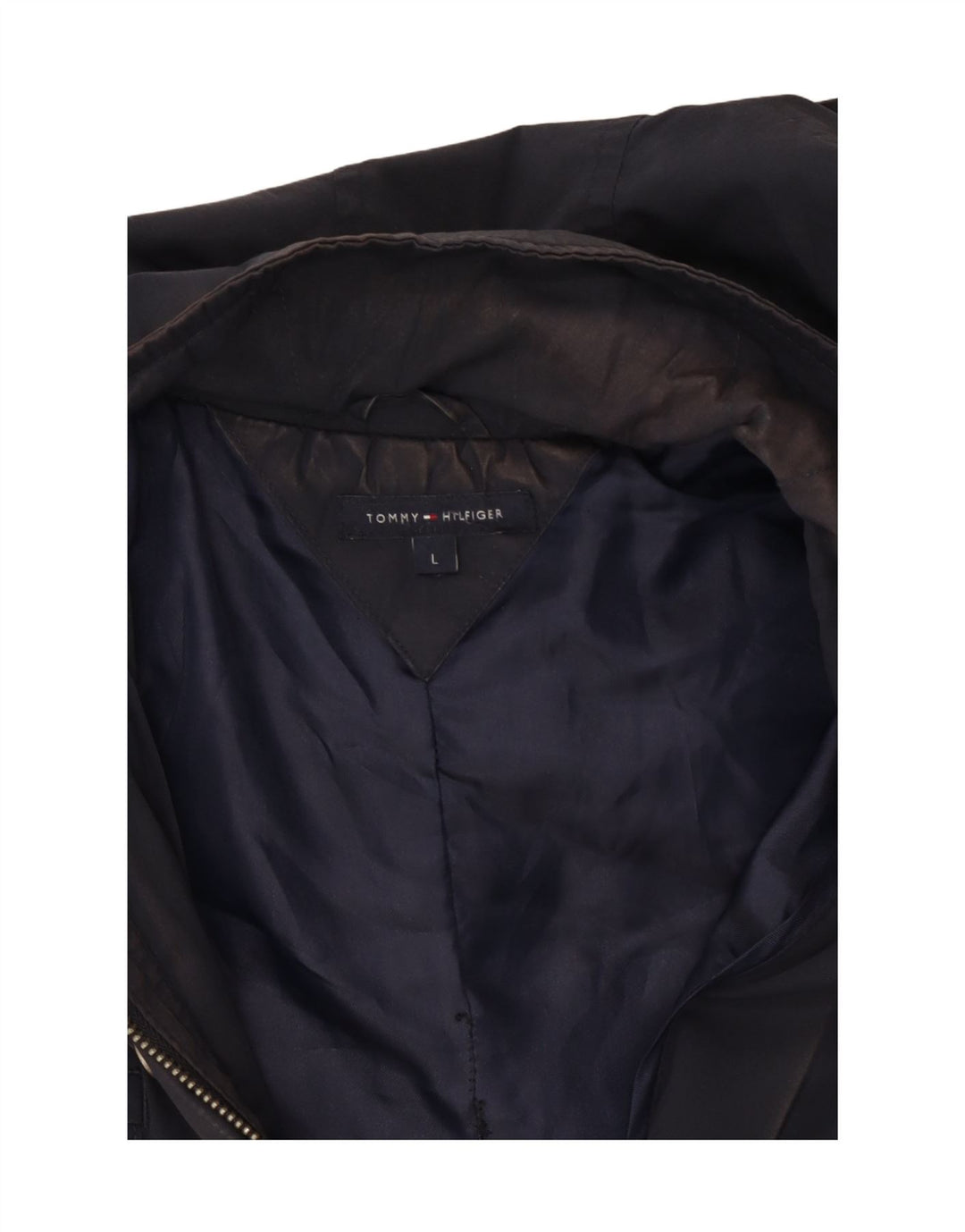 Tommy Hilfiger Womens Hooded Utility Jacket UK 16 Large Navy Blue