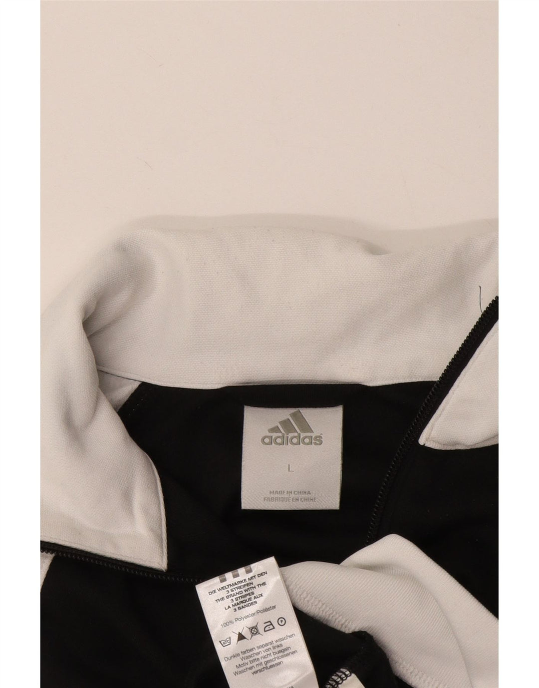 Adidas Boys Tracksuit Top Jacket 11-12 Years Large Black Colourblock