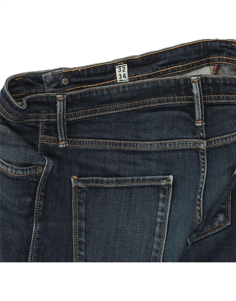 JACK & JONES Mens GLENN Slim Jeans W32 L29 Navy Blue Cotton | Vintage Jack & Jones | Thrift | Second-Hand Jack & Jones | Used Clothing | Messina Hembry 