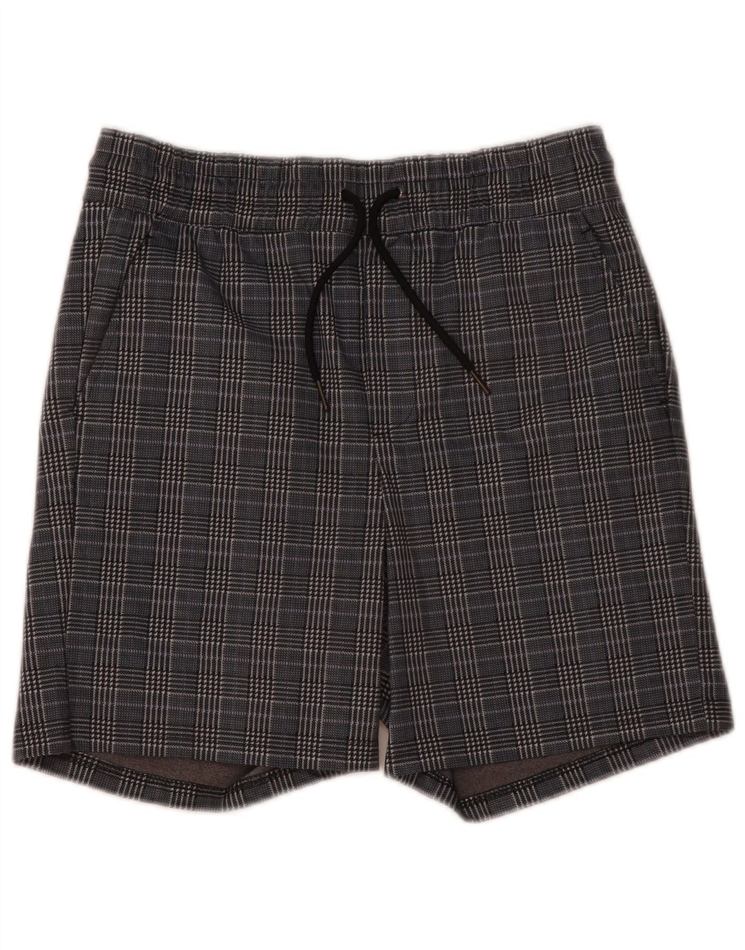 Jack & Jones Mens Chino Shorts Small W29  Grey Check Polyester