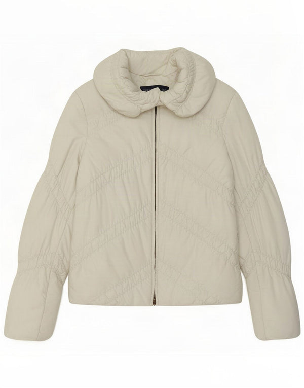 Trussardi Jeans Womens Padded Jacket IT 40 Small White Polyester