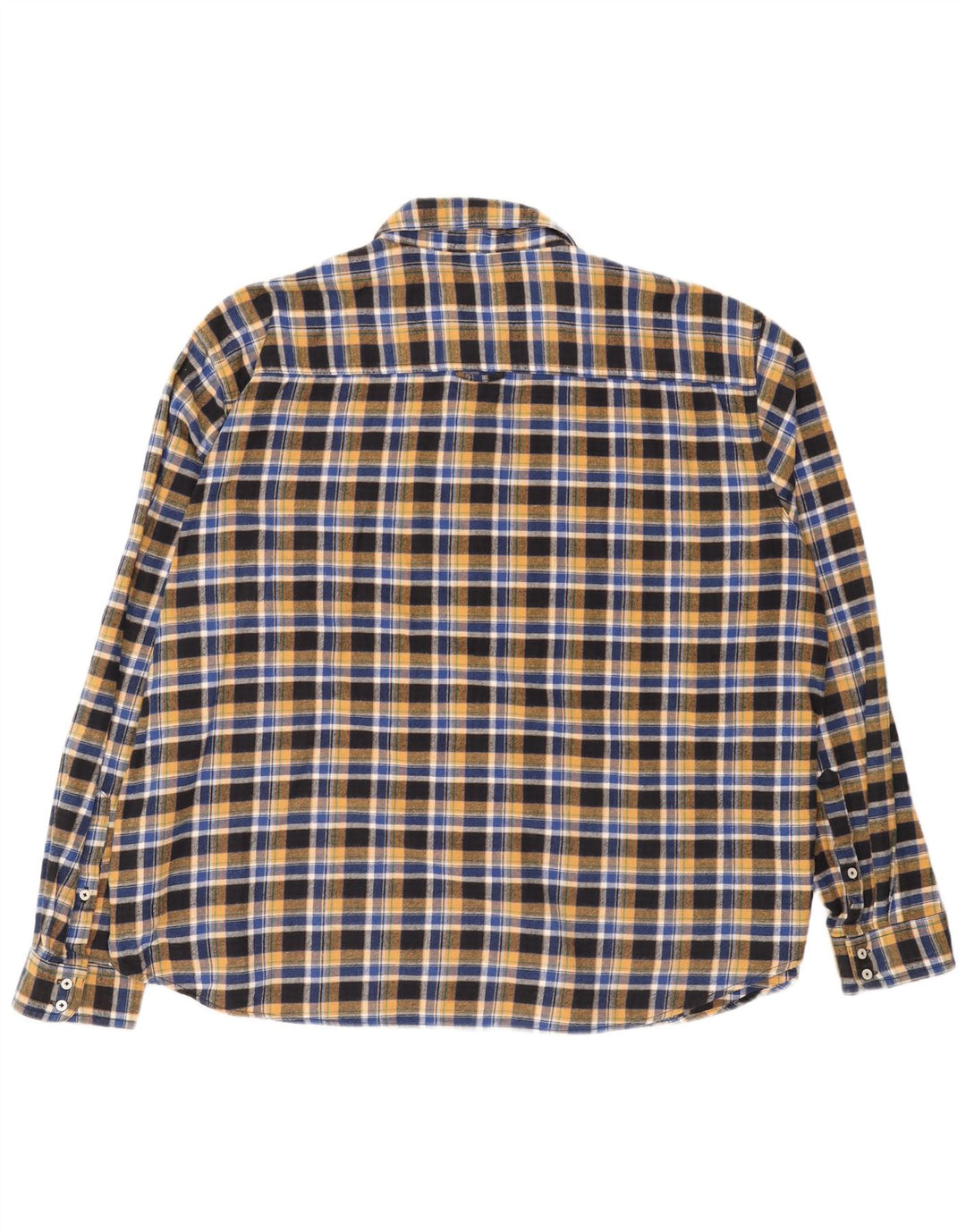 BadRhino Mens Flannel Shirt 3XL Navy Blue Check Cotton