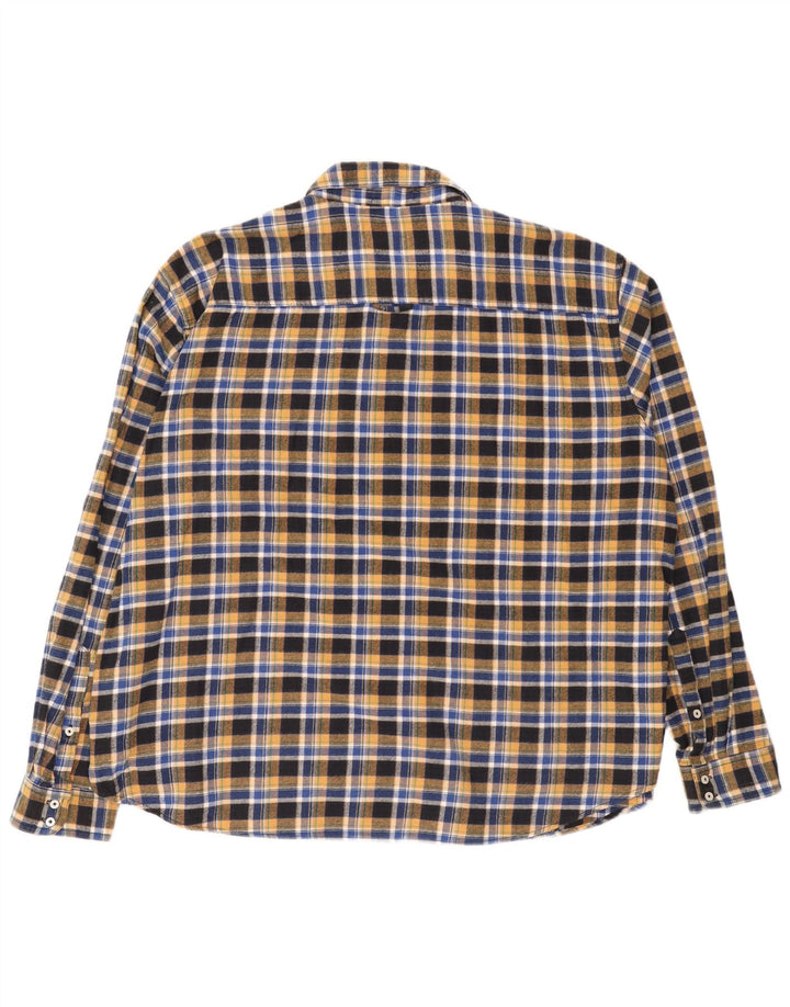 BadRhino Mens Flannel Shirt 3XL Navy Blue Check Cotton