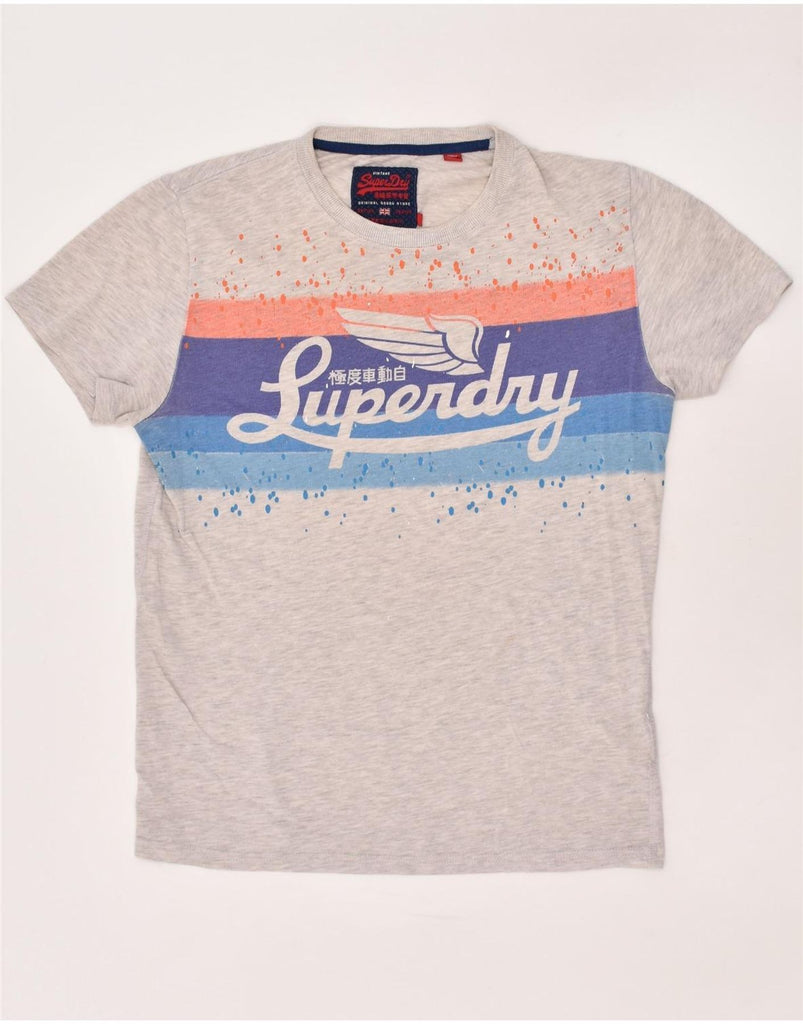 SUPERDRY Mens Graphic T-Shirt Top Large Grey Cotton | Vintage Superdry | Thrift | Second-Hand Superdry | Used Clothing | Messina Hembry 